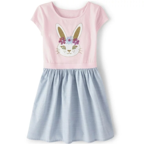 Place girls bunny dress size medium 7/8 . - Picture 1 of 7
